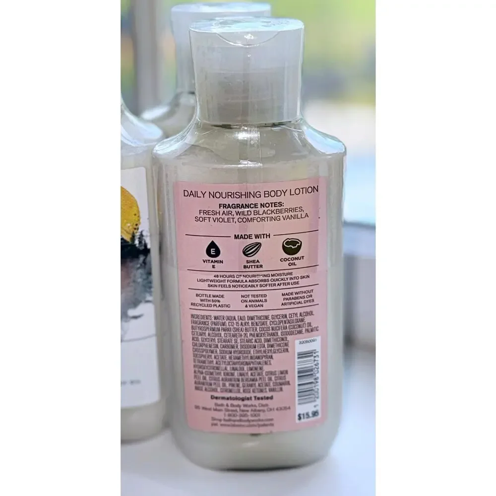 Bath & Body Works Open Sky 8 oz Daily Nourishing Body Lotion x3